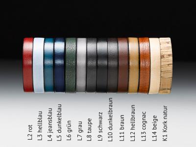 Lederarmband mit personalisiertem Handabdruck-Nugget